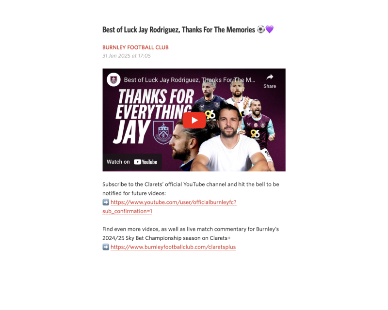 Screenshot of an article in fullscreen in unread rss reader