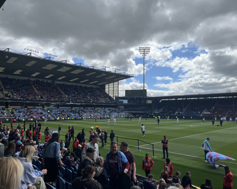 Turf Moor before kick off against Millwall, view to Jimmy Mcilroy Stand