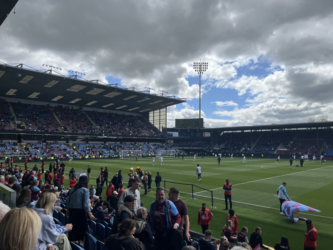 Turf Moor before kick off against Millwall, view to Jimmy Mcilroy Stand